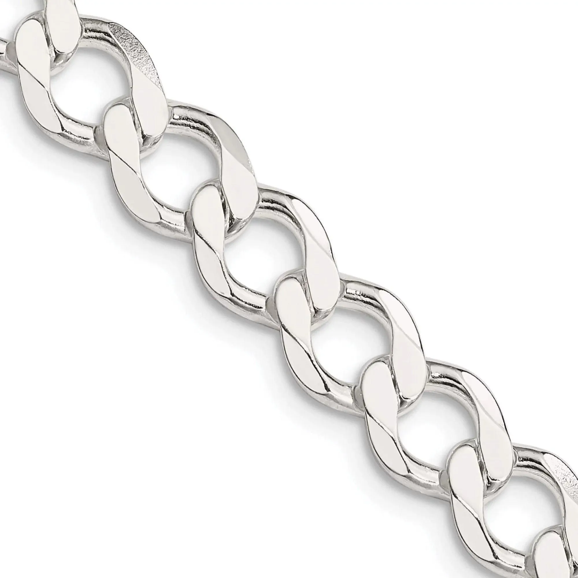 Sterling Silver 24" 7.5mm Italian Men's Curb Link Chain