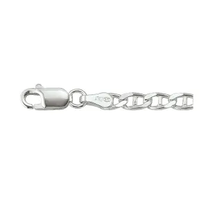 Sterling Silver (3.3mm) Marine Anchor Link Chain (18" - 24")