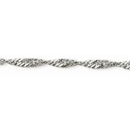 Sterling Silver (3.7mm) Singapore Chains (16in - 30in)