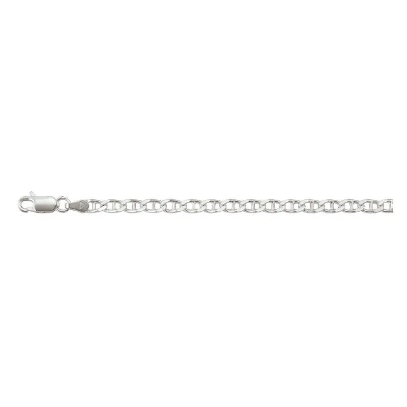 Sterling Silver (3.9mm) Marine Anchor Link Chain (18" - 24")