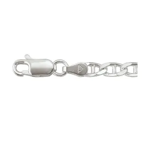 Sterling Silver (3.9mm) Marine Anchor Link Chain (18" - 24")