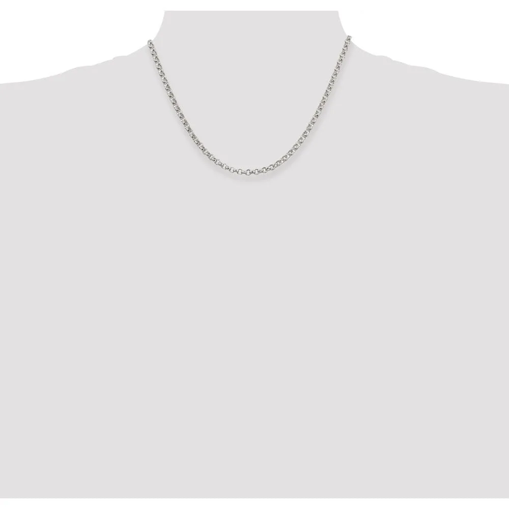 Sterling Silver 4mm Rolo Chain