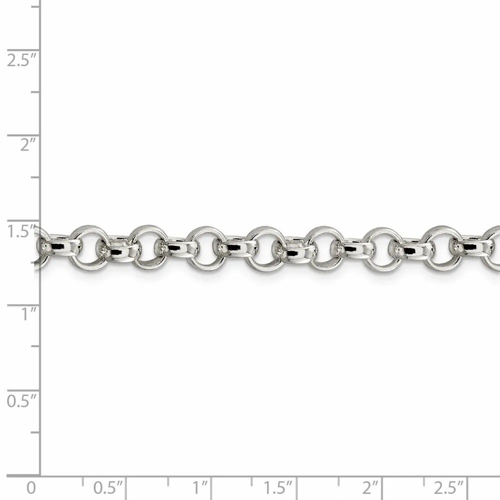 Sterling Silver 6.75mm Rolo Chain