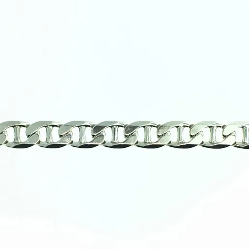 Sterling Silver (7mm) Marine Anchor Link Chain (20" -26")
