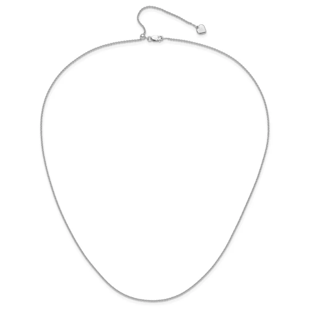 Sterling Silver Adjustable 1.3mm Rolo Chain