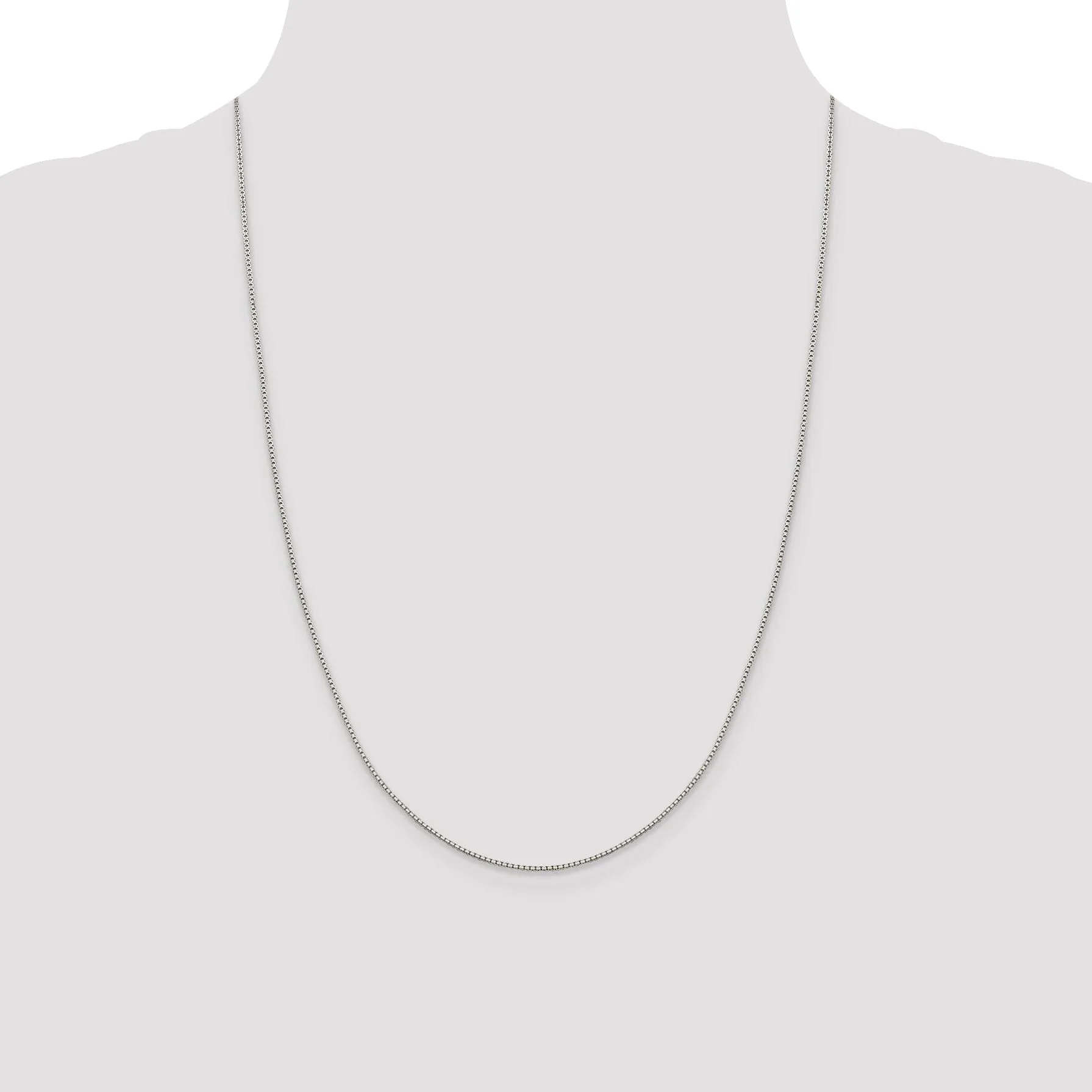 Sterling Silver D.C 1.15-mm Octagon Box Chain