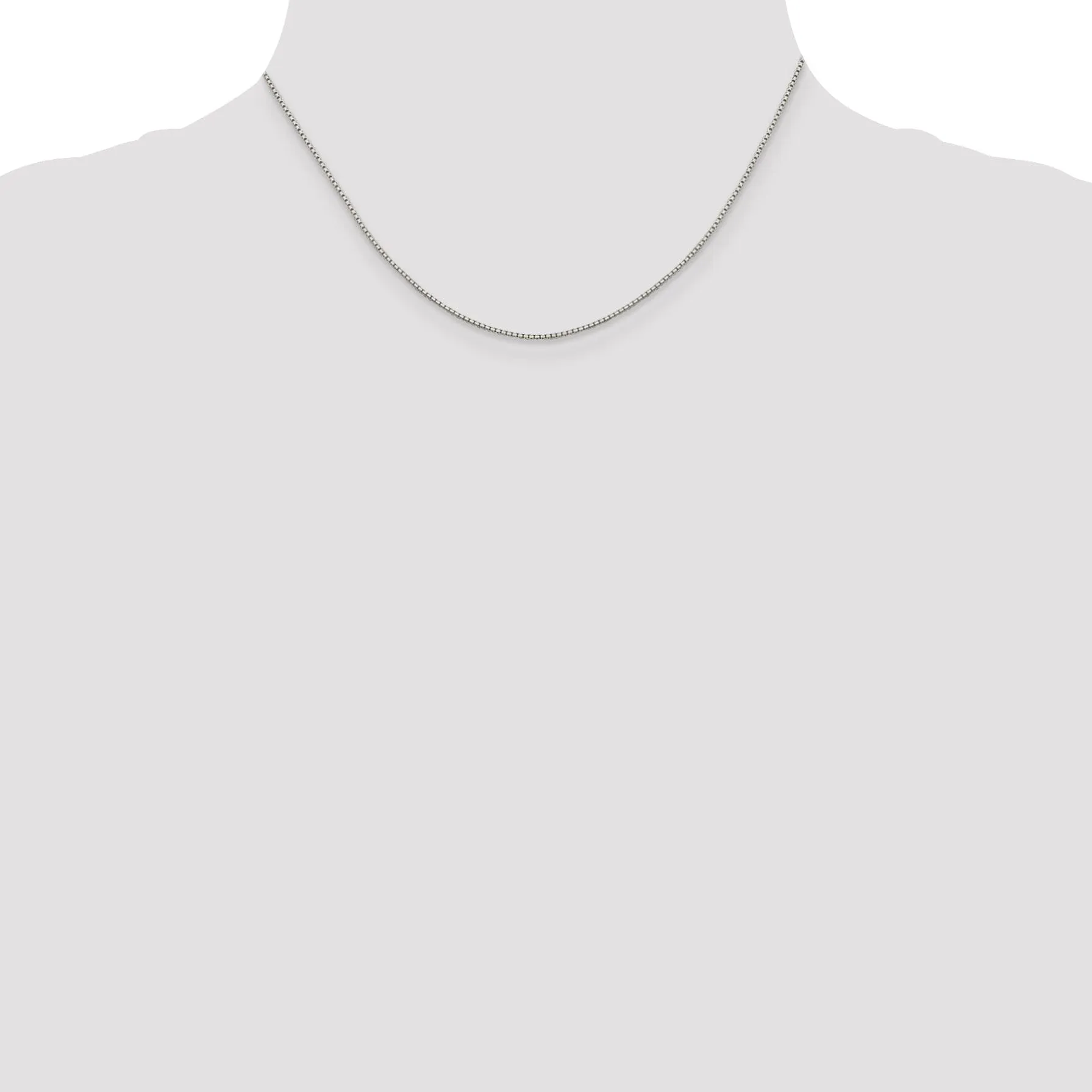Sterling Silver D.C 1.15-mm Octagon Box Chain