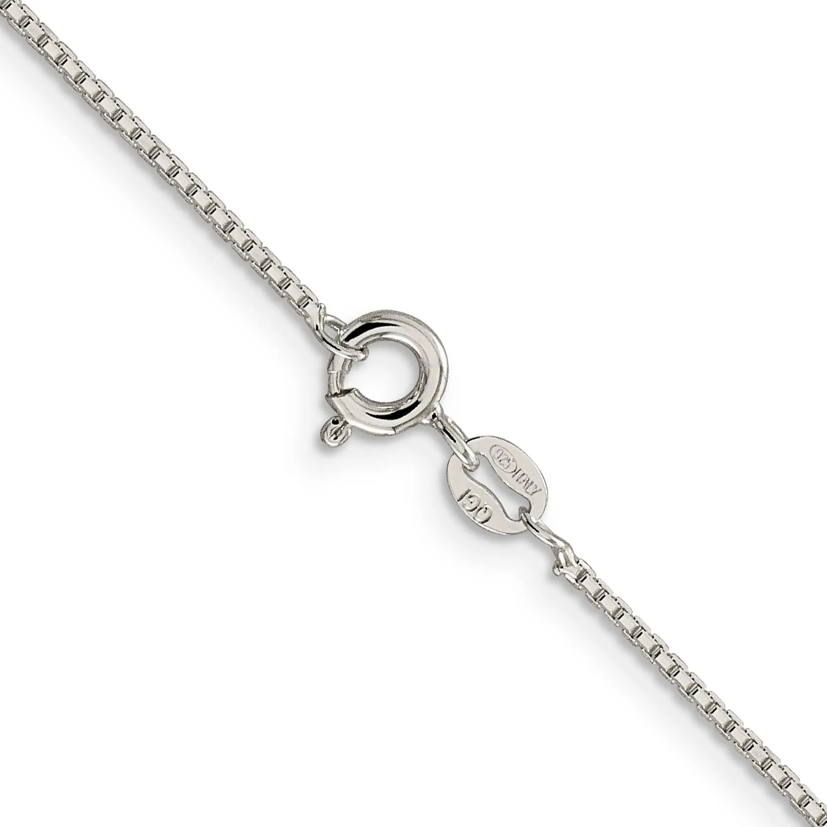 Sterling Silver D.C 1.15-mm Octagon Box Chain