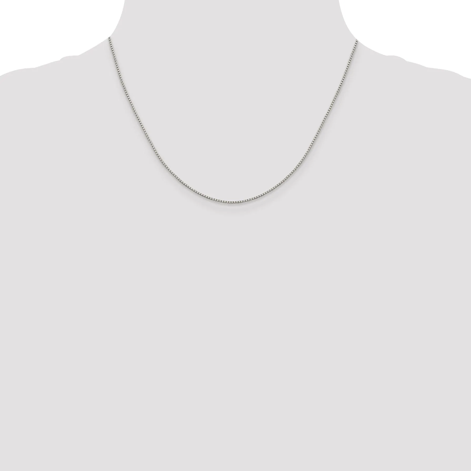 Sterling Silver D.C 1.15-mm Octagon Box Chain