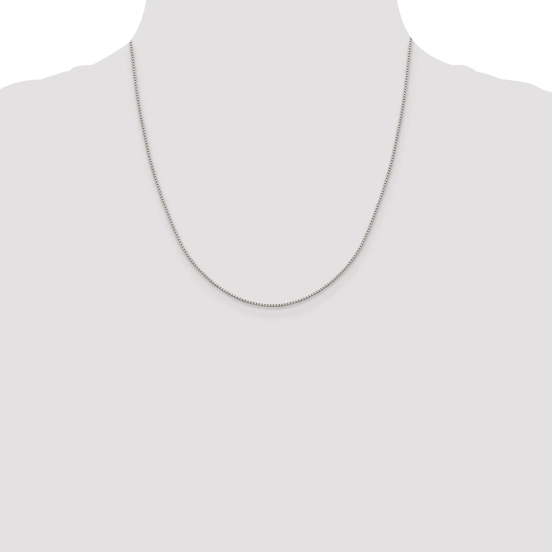 Sterling Silver D.C 1.15-mm Octagon Box Chain