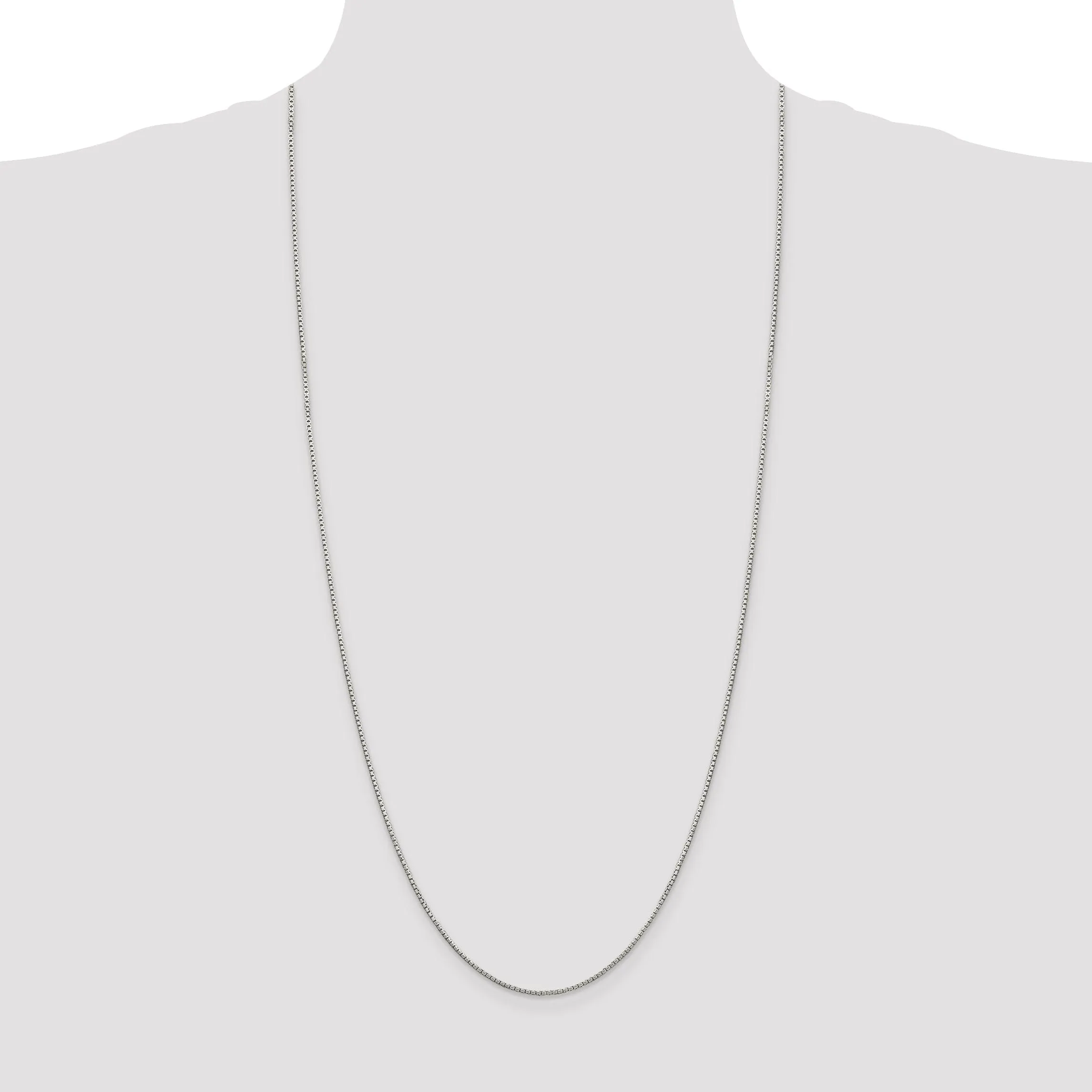 Sterling Silver D.C 1.35-mm Octagon Box Chain