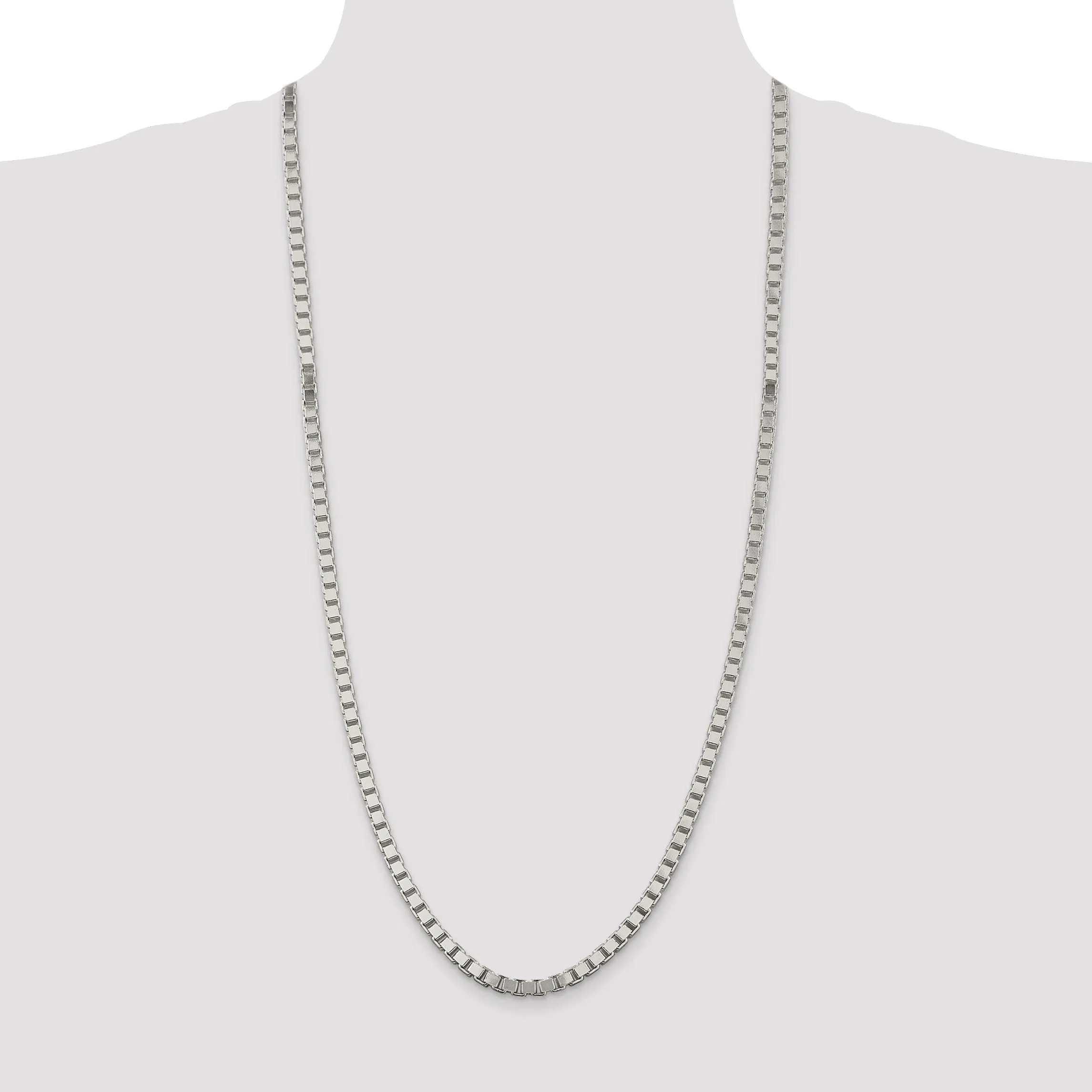 Sterling Silver Polish 4.50-mm Solid Box Chain