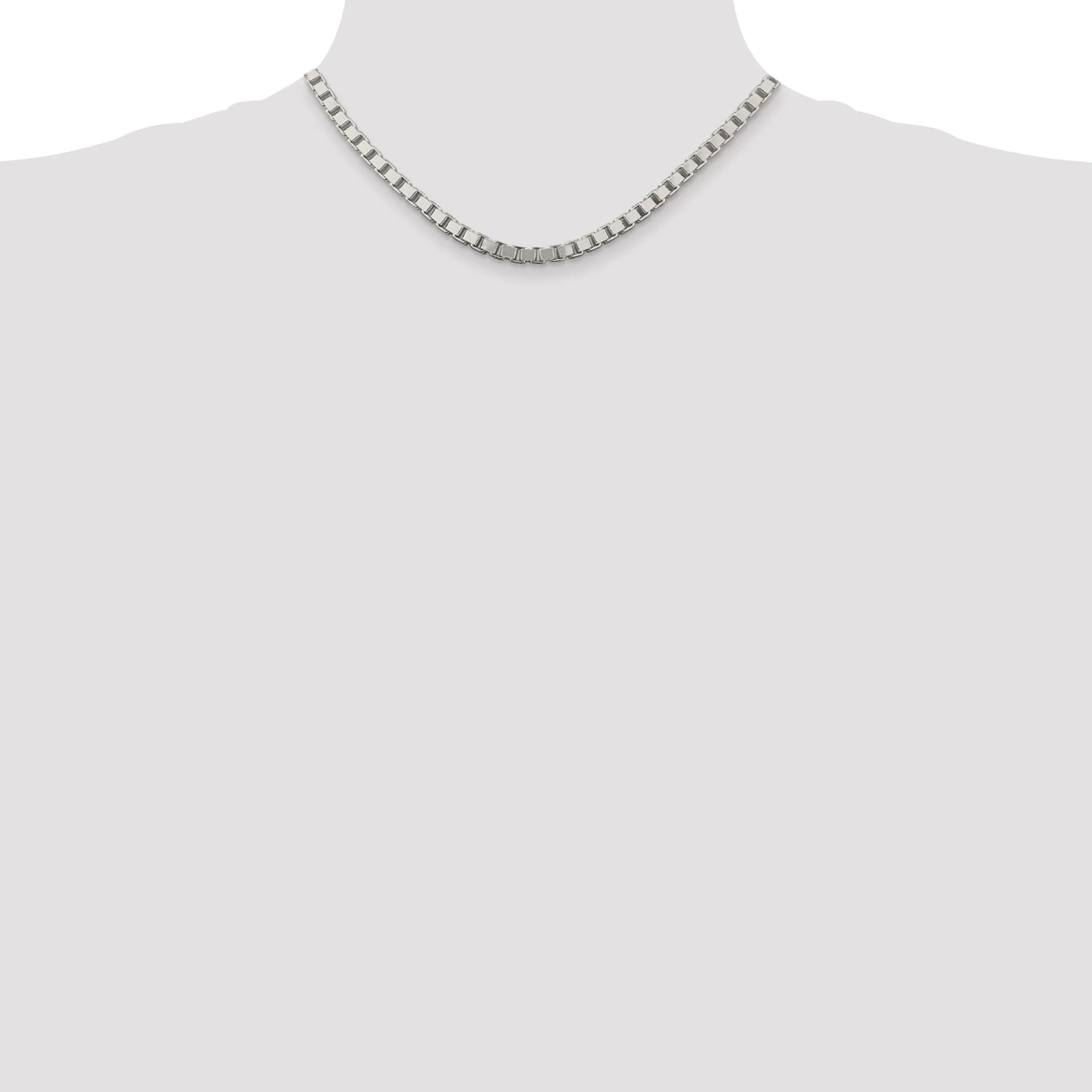 Sterling Silver Polish 4.50-mm Solid Box Chain