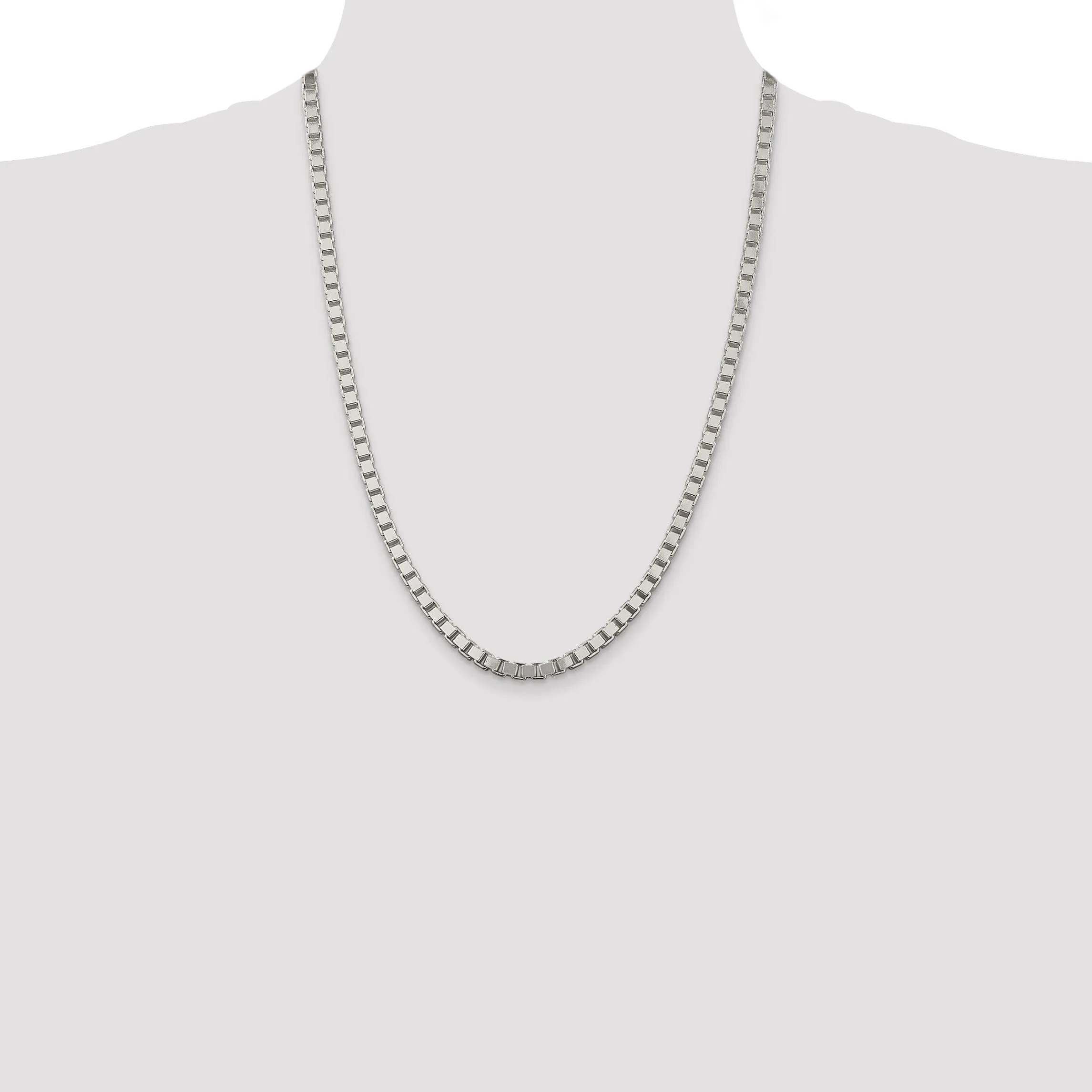 Sterling Silver Polish 4.50-mm Solid Box Chain