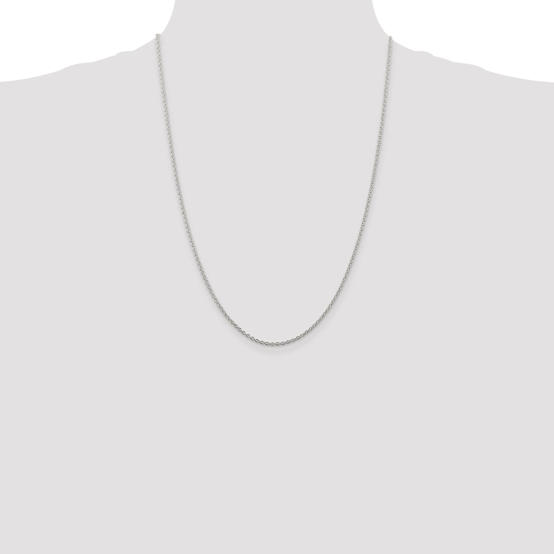 Sterling Silver Polished 1.95-mm Cable Chain
