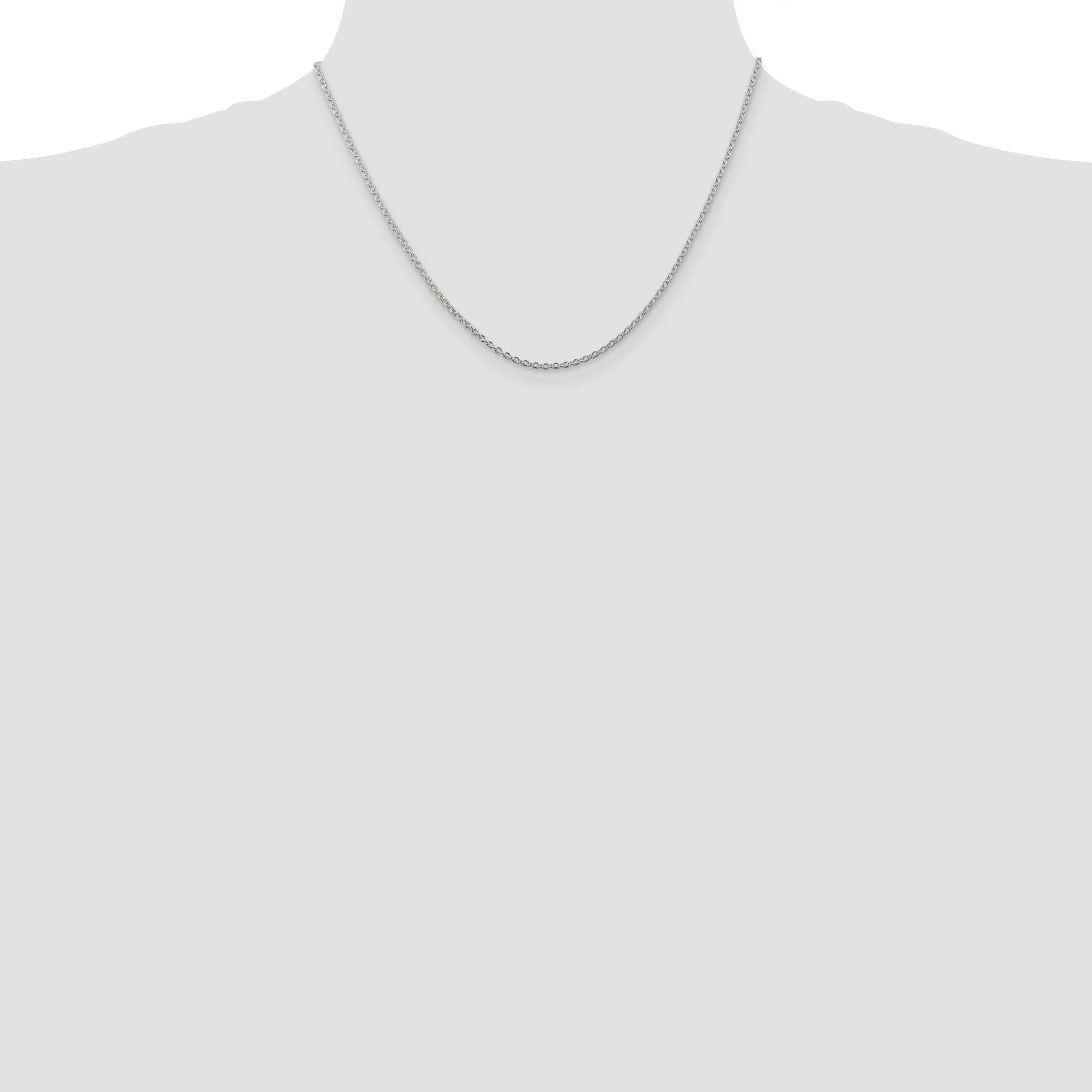 Sterling Silver Polished 1.95-mm Cable Chain