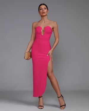Strapless Corset Maxi Bandage Dress
