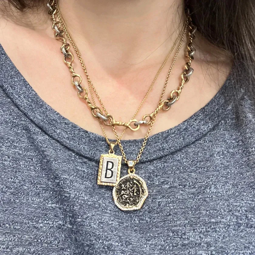 Tat2 Designs Gold Twisted Ring Necklace