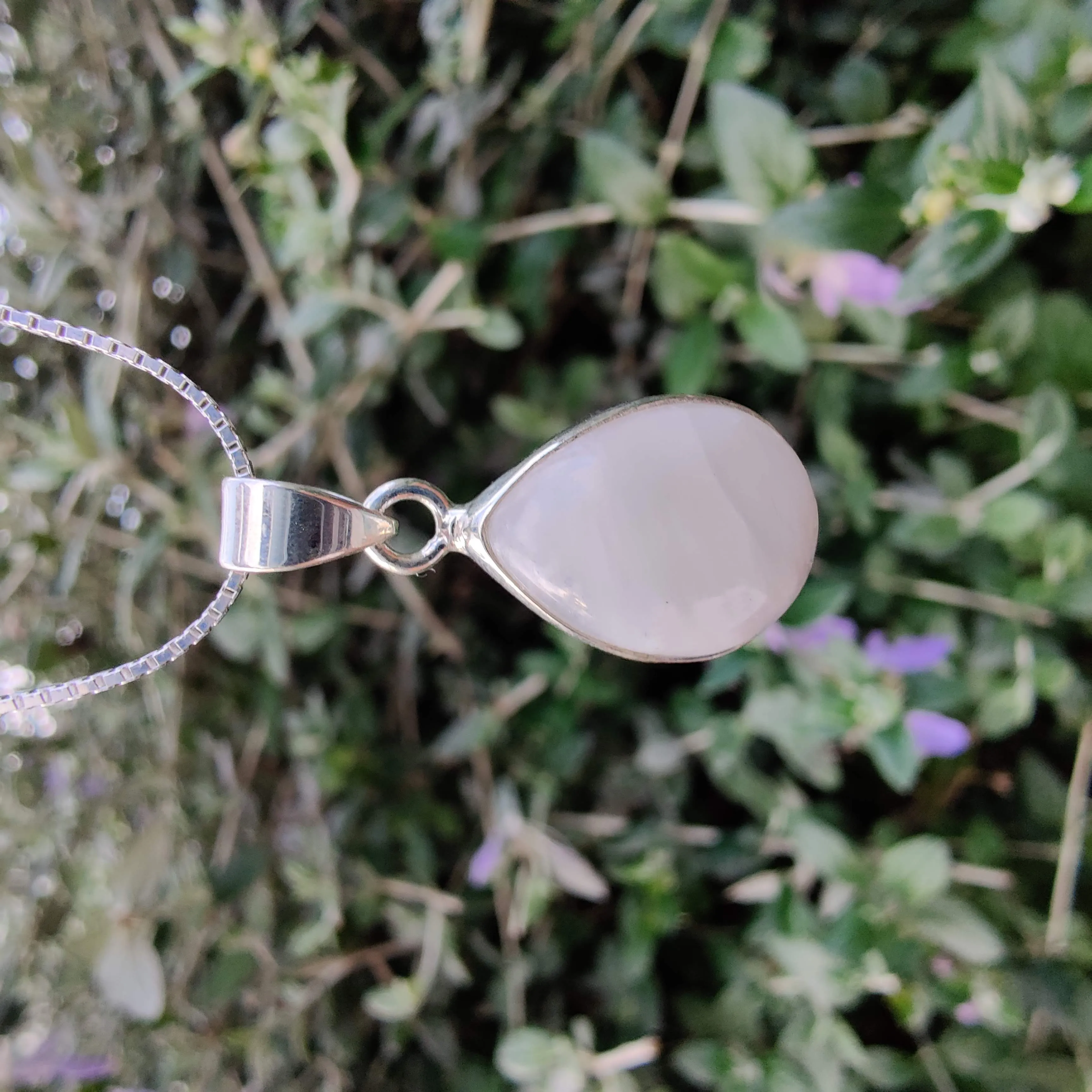Teardrop Moonstone 925 Sterling Silver Pendant