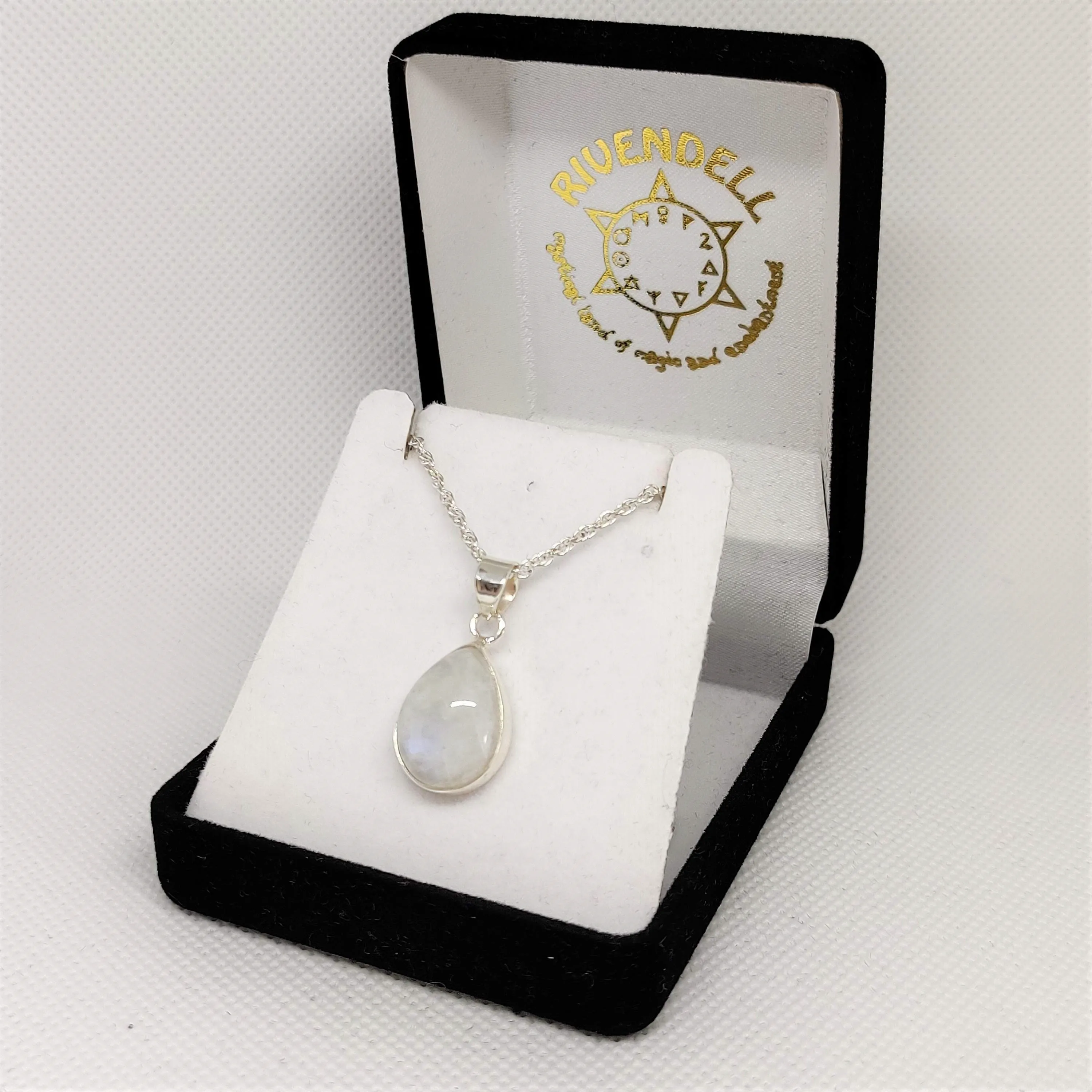 Teardrop Moonstone 925 Sterling Silver Pendant