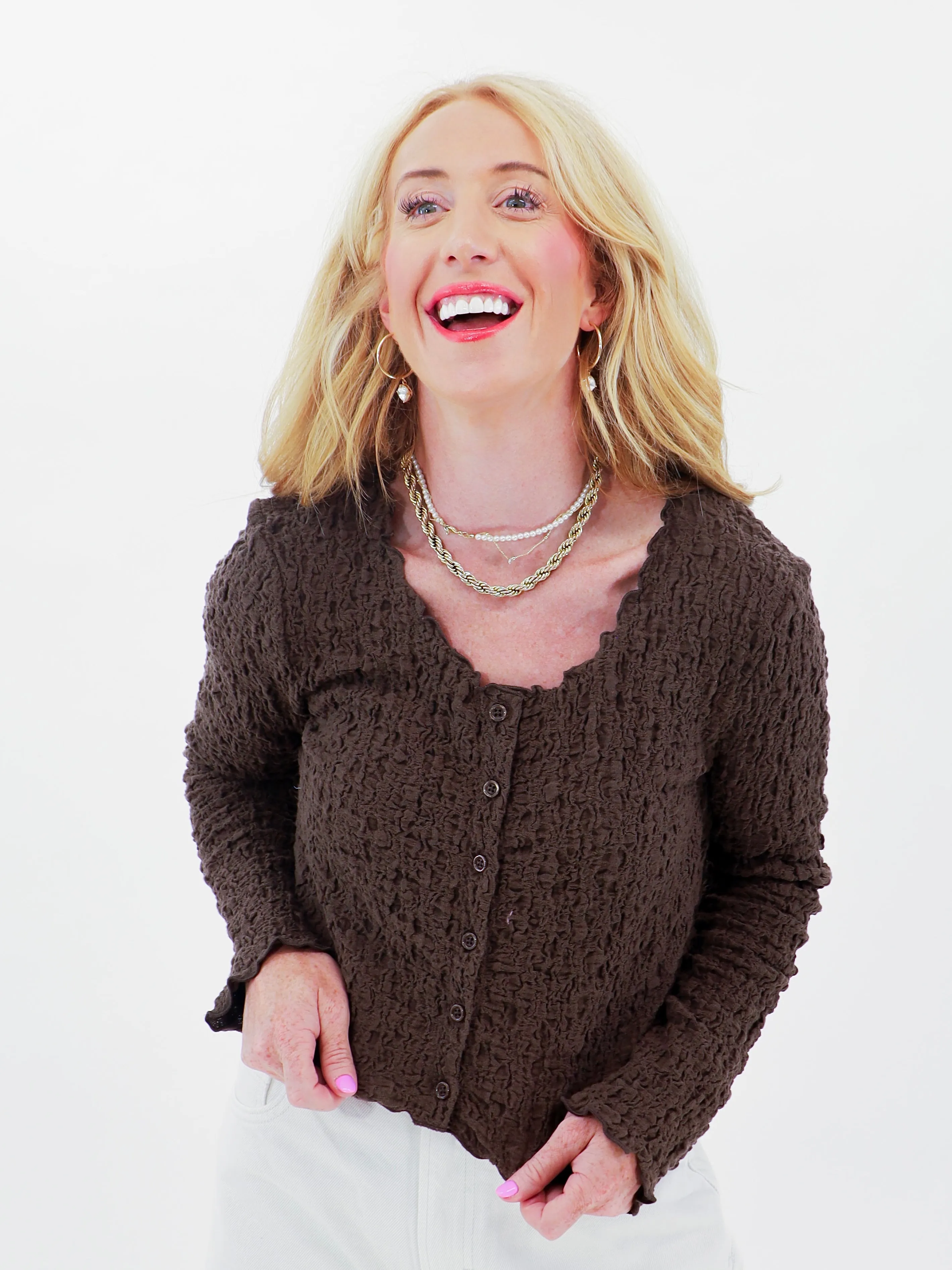 The Clair Top In Brown