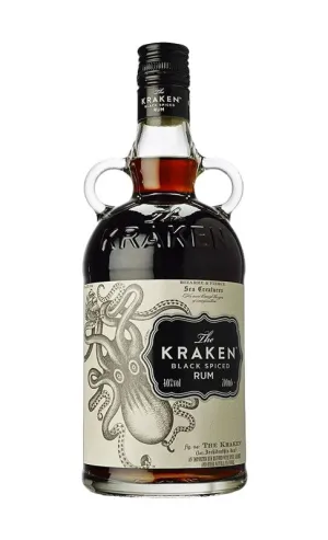 The Kraken Black Spiced rum 94 proof White Label 750 ml