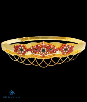 The Svarna Silver Jadau Oddiyanam Waist belt