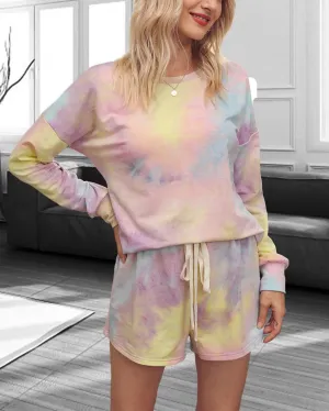 Tie-Dyed Cotton Casual Suit - Starry Sky