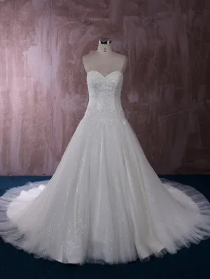Timeless Ball Gown Lace Wedding Dress with Dropped Waist | QT85364