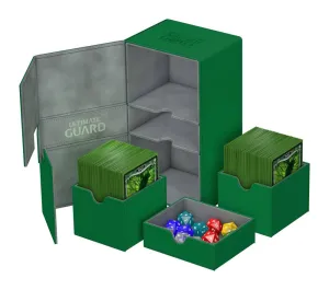 Ultimate Guard Twin Flip´n´Tray Deck Case 200  Standard Size XenoSkin Green