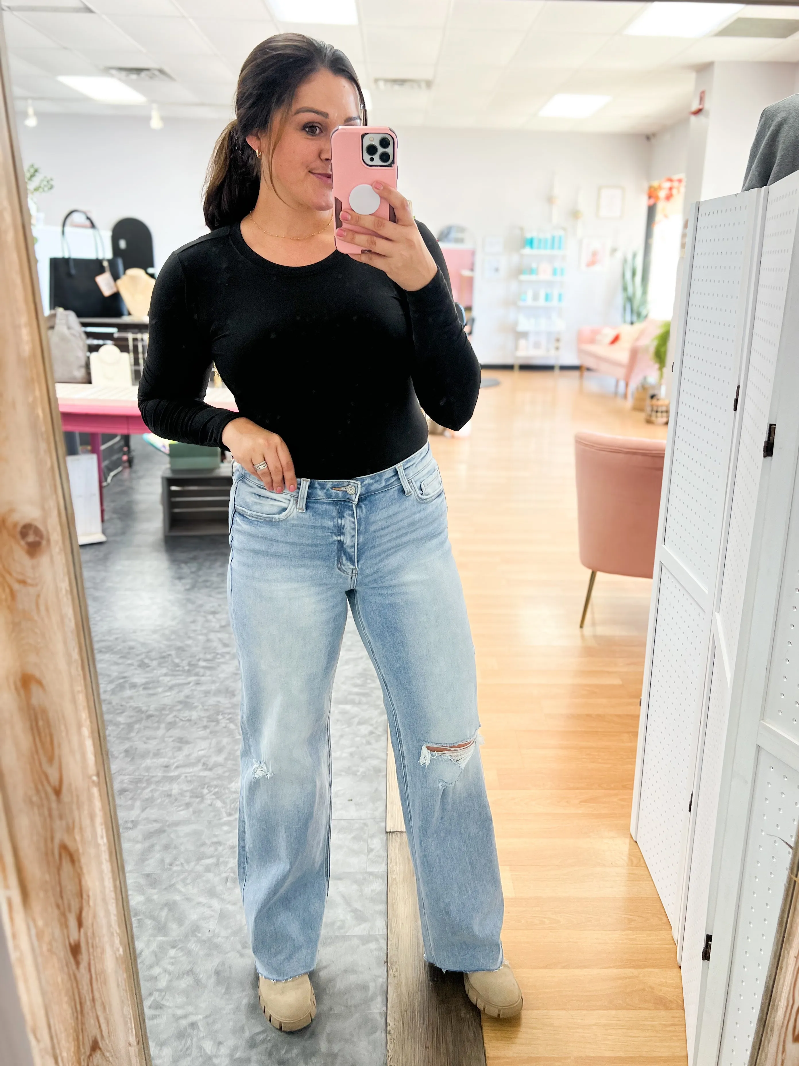 VERVET by Flying Monkey High Rise Wide Leg Jeans