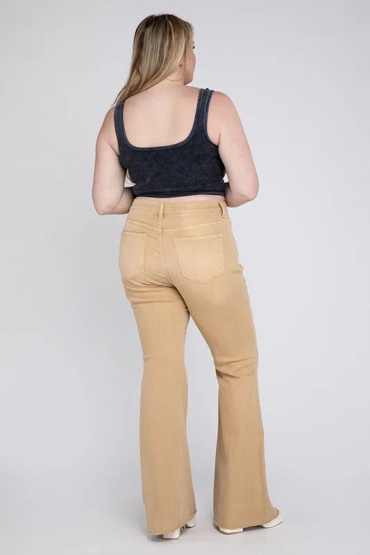 VERVET by Flying Monkey Plus Size High Rise Flare Jeans