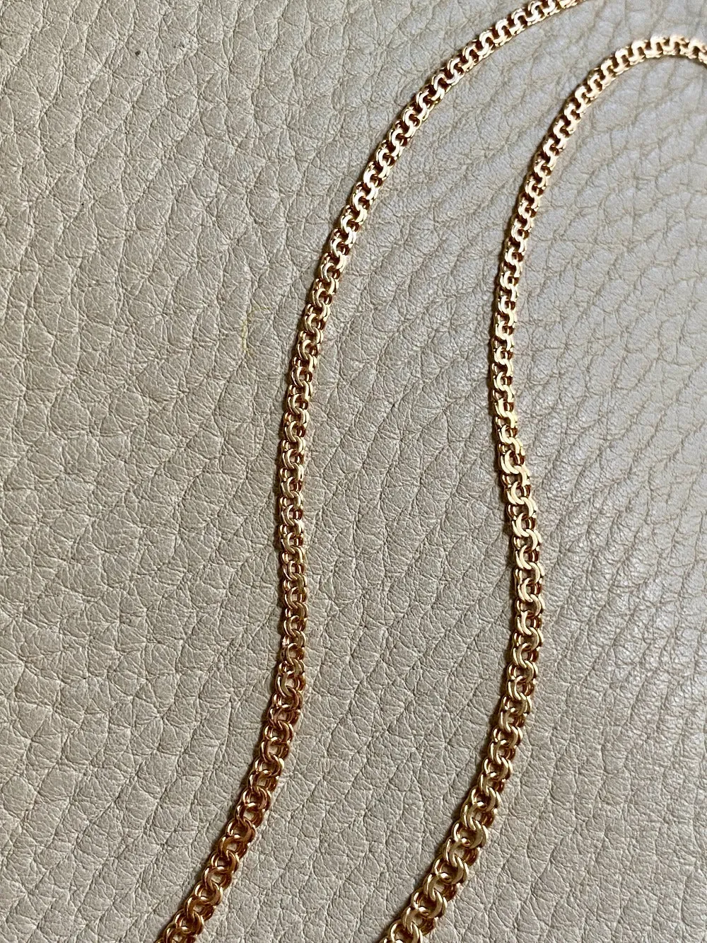 Vintage Double-link necklace - Solid 18k gold - Göteborg, Sweden - 17.7 inch length