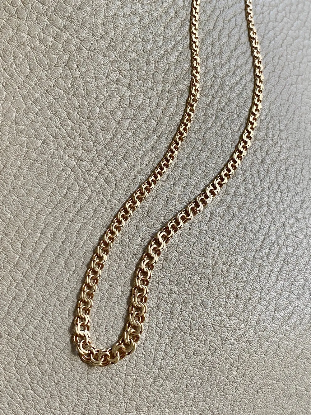 Vintage Double-link necklace - Solid 18k gold - Göteborg, Sweden - 17.7 inch length