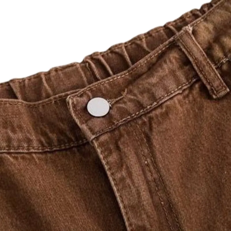 Vintage Lightning Patch Straight Leg Jeans