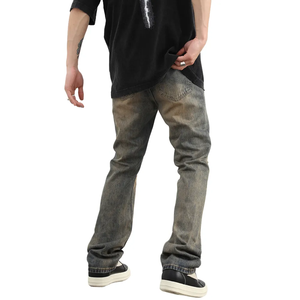 Vintage Street Distressed Straight Jeans
