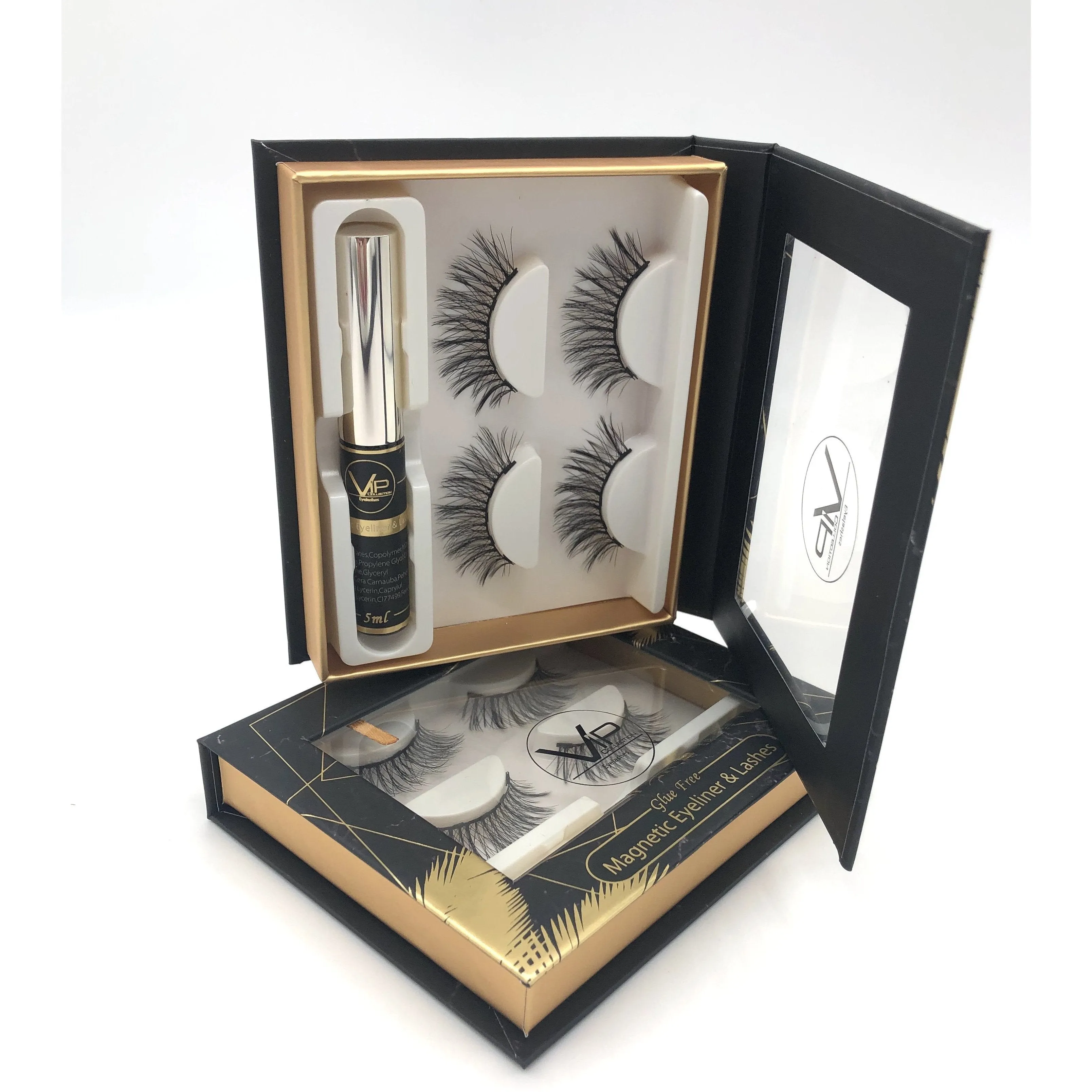 VIP Magnetic Lashes with Magnetic Eyeliner  - 2 pairs
