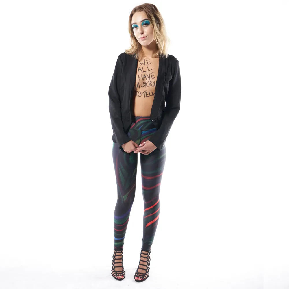 Wearable Art Leggings : Vortex