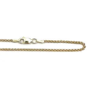 Wheat Chain Necklace 14k gold