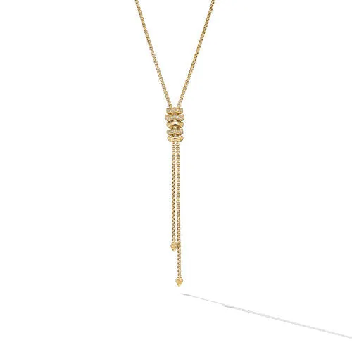 Zig Zag Stax Y Necklace in 18K Yellow Gold with Diamonds