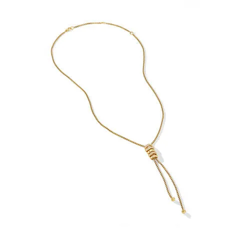 Zig Zag Stax Y Necklace in 18K Yellow Gold with Diamonds