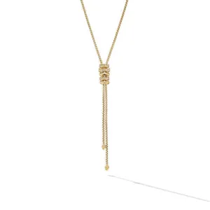 Zig Zag Stax Y Necklace in 18K Yellow Gold with Diamonds